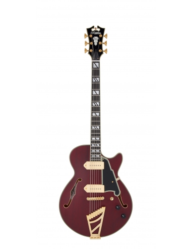 D'ANGELICO Deluxe SS Baritone Satin Trans Wine